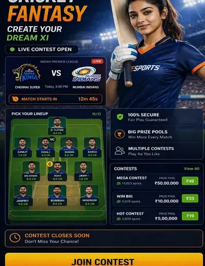 8zzbet (8 zzbet) fantasy cricket & matchday visual 3